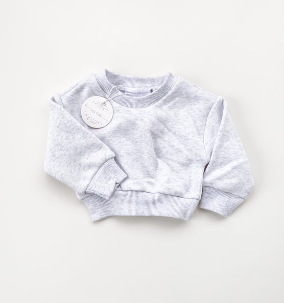 Crew Sweater - Grey Marl